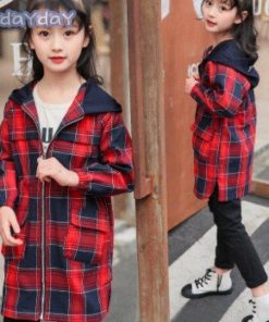 チェスターコート キッズコート  韓国子供服 子供コート キッズ服 長袖コート 女の子 スプリングコート トレンチコート チェック柄　子供コート 100cm~160cm