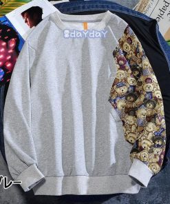 スウェットトレーナー メンズトレーナー 切り替え 長袖Tシャツ 30代40代50代 メンズ 刺繍 くま柄 ゆったりカジュアルトップス 春 クルーネックプルオーバー