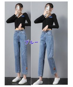 デニムパンツ レディース 春夏 ウエストゴム スキニーパンツ ストレッチ ジーンズ 細身 ボトムス 美脚見せ ストレッチ スリム ロング おしゃれ 20代 40代 30代