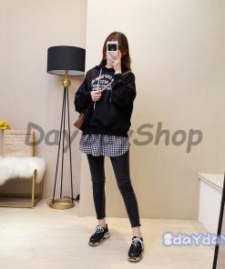 ファッション小物 つけすそ レイヤード カットソー 重ね着風 シャツ 白 Tシャツ 無地 付け裾 レディース チェック柄