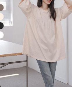 Tシャツ レディース 40代 夏 綿 トップス クルーネック 半袖 カットソー キレイめ 大きいサイズ ゆったり 韓国風 20代 40代 お洒落 おしゃれ 30代