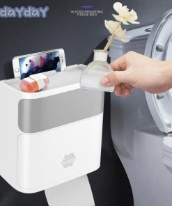 2段 生理用品 ペーパータオルホルダー トイレラック 浴室トイレ用 置物棚トイレ収納 壁 壁掛け式 スリムワゴン 隙間収納 おしゃれ ペーパー収納ボックス 収納棚