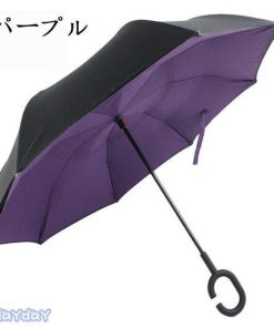 逆さ傘 さかさま傘 長傘 レディース メンズ 日傘 雨傘 晴雨兼用 UVカット 紫外線対策 ボタン手動開閉式 完全遮光 逆開き傘 オシャレ 可愛い 逆さまの傘 8本骨