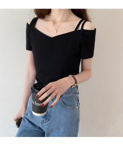 Tシャツ レディース トップス 40代 ノースリーブ 綿 Vネック 春夏 カットソー 新作 オフショルダー シンプル UVカット 韓国風 20代 40代 30代 かわいい おしゃれ