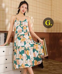 ゆったり ワンピースパジャマ 寝間着 レディース 部屋着 花柄 大きいサイズ 夏 女性 ルームウェア 綿 パジャマ リボン付き 韓国風