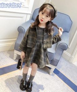 韓国子供服 キッズセットアップ 子とも3点セット 秋冬 女の子 可愛い ベレー帽 帽子贈り おしゃれ チェックセット 子とも服 結婚式 入学式 2色 卒園式