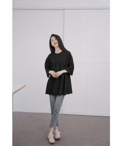 Tシャツ レディース 40代 夏 綿 トップス クルーネック 半袖 カットソー キレイめ 大きいサイズ ゆったり 韓国風 20代 40代 お洒落 おしゃれ 30代