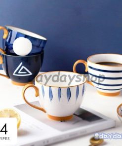 食器 カフェ お茶用品 ホワイト ボーダー 和風 ティーカップ ネイビー マグカップ コーヒーカップ ブルー キッチン用品 和柄