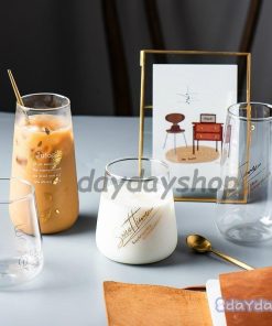 コップ キッチン用品 お茶用品 ギフト 英字ロゴ コーヒー クリアスタイリッシュ 食器 紅茶 お祝い タンブラー プレゼント グラス