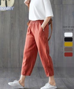 ボトムス テーパードパンツ パンツ サルエルパンツ 綿パンツ レディース カジュアル ポケット付き ゆったり コットン リネン 綿 大きいサイズ 春 コーデ