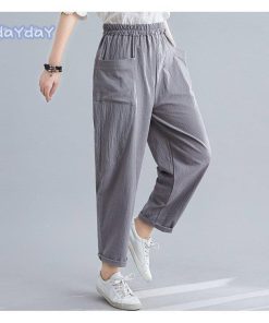 テーパードパンツ パンツ サルエルパンツ 綿麻パンツ ボトムス レディース カジュアル ポケット付き ゆったり コットン リネン 大きいサイズ 春 綿麻 コーデ