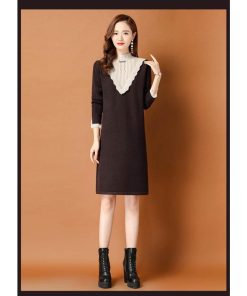 ニットワンピース 冬服 秋服 レディース 40代 ワンピース ケーブル編み クルーネック 韓国風 おしゃれ 大人 セーターワンピース 無地 きれいめ 厚手 30代 20代