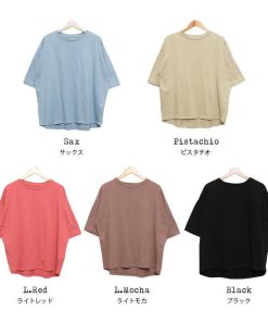 Tシャツ レディース トップス 40代 半袖 綿 白 ニット 春夏 カットソー 新作 大きいサイズ シンプル UVカット 韓国風 かわいい 30代 おしゃれ 20代 40代