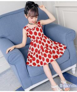 子供服 ワンピース ノースリーブ 春夏 女の子 キッズワンピース 薄手 ドット柄 チュニック 子供ドレス ジュニア おしゃれ 可愛い 女児 新品 150cm 涼しい 160cm