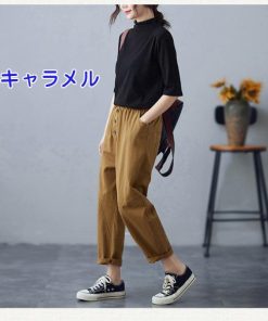 パンツ レディース 春新作 ボトムス ワイドパンツ ロングパンツ チノパンツ 美脚 韓国風 おしゃれ 20代 30代 40代 ハイウエスト ゆったり 50代 楽ちん