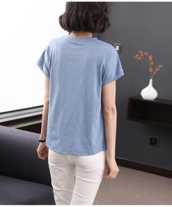 Tシャツ レディース 春夏 40代 半袖 クルーネック ニットトップス 白Tシャツ 無地 綿 ショット丈ニットソー ゆったり カットソー 大人 30代 おしゃれ 50代