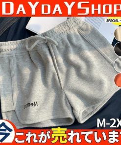 レディース ヨガ ルームウェア サイドライン 薄手 スウェットパンツ ゆったり 短パン ショートパンツ リラクス ウエストゴム ボトムス