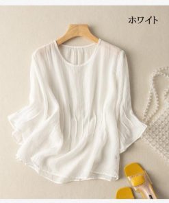 Tシャツ レディース 夏 40代 半袖 ニットトップス 無地Tシャツ ショット丈 ニットソー ゆったり カットソー おしゃれ 50代 30代 大人