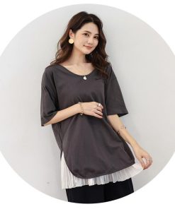 Tシャツ レディース トップス 40代 半袖 綿 春夏 カットソー 新作 大きいサイズ シンプル スリット UVカット 韓国風 20代 ゆったり 40代 おしゃれ 30代