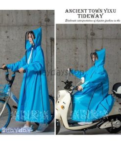 レインコート 自転車 通学 レディース メンズ 男女兼用レインコート リュック対応 雨具 ロング丈 ブラック レインウェア  防水 梅雨対策 おしゃれ