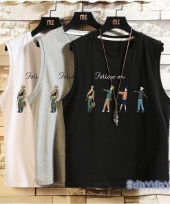 メンズ 人柄 トップス 通勤 夏 通学 タンクトップ ダンス スポーツ インナー ノースリーブTシャツ