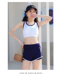 水着 レディース 3点セット 夏 小胸 バンドゥ 水着セット ビキニ パレオ 大きいサイズ リゾート パッド付き 韓国風 体型カバー 日焼け防止 20代 50代 40代 30代