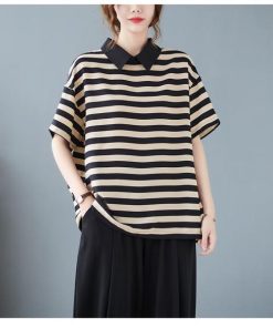 Tシャツ レディース トップス 40代 半袖 綿 ボーダー柄 春夏 カットソー 新作 大きいサイズ シンプル UVカット 韓国風 20代 30代 40代 かわいい おしゃれ