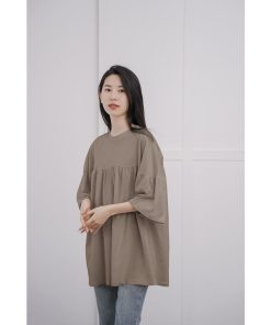 Tシャツ レディース 40代 夏 綿 トップス クルーネック 半袖 カットソー キレイめ 大きいサイズ ゆったり 韓国風 20代 40代 お洒落 おしゃれ 30代