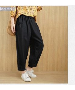 パンツ ボトムス 綿麻パンツ サルエルパンツ テーパードパンツ レディース カジュアル 綿麻 綿 麻 ポケット付き ゆったり コットン 30代 リネン 綿 大きいサイズ