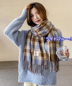 マフラー レディース チェック柄 無地 秋 冬 40代 かわいい ロング ボリューム ロングマフラー お揃いコーデ ギフト クリスマス 30代 フリンジ 20代 50代