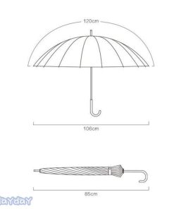 長傘 レディース メンズ 長柄 日傘 雨傘 晴雨兼用 ビッグサイズ UVカット 紫外線対策 ボタン手動開閉式 大きい長傘 オシャレ 16本骨 きれいめ 女性用 おしゃれ