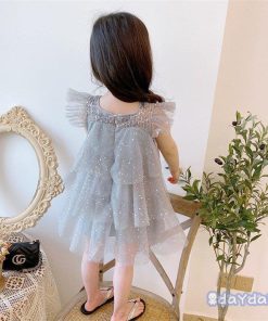 子供服 ワンピース キッズ 女の子 夏服 チュール フリル 韓国子ども服 ベビー服 子供ドレス 結婚式 ピアノ 誕生日 七五三 赤ちゃん 新品 可愛い お姫様 おしゃれ