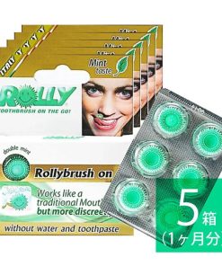 ROLLY 歯みがき ローリーブラッシュ  噛む歯みがき 歯ブラシ 手軽 急な用事 ガム BRUSH　6個入り×5パック 歯磨き 歯みがき