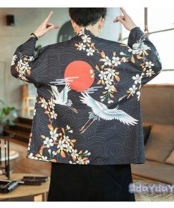 羽織 男性用 メンズ 浴衣風 甚平 着物 はおり アウター 刺繍 復古 和式 涼しい 夏服 カジュアル 夏 花火大会