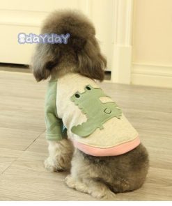 小型犬 ドッグウェア スウェット 犬服 ワニ パッチワーク ペット スウェットパーカー ドッグ 洋服 春 可愛い 秋 犬 アニマル柄