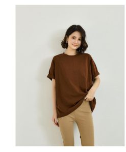 Tシャツ レディース トップス 春夏 40代 新作 半袖Tシャツ おしゃれ 韓国風 大きいサイズ きれいめ カジュアル 大人 ゆったり 白 黒 30代 20代