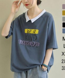 Tシャツ レディース トップス 40代 半袖 綿 Vネック 春夏 カットソー 新作 大きいサイズ UVカット 韓国風 20代 40代 おしゃれ 30代 かわいい