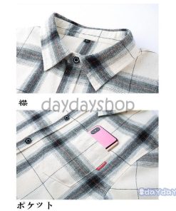 シャツ メンズ 秋 ネルシャツ カジュアルシャツ チェックシャツ Shirt トップス チェック柄 長袖 メンズシャツ レトロ シャツ新作 ファッション 4色 ゆとり