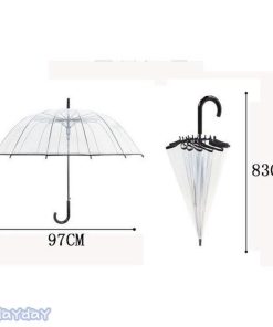 長傘 レディース メンズ 長柄 雨傘 透明傘 ボタン手動開閉式 直径97cm 長傘 透明 折れない オシャレ 女性用 16本骨 8本骨 きれいめ 3タイプ かわいい おしゃれ