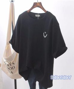 丸首 夏 可愛い ゆるTシャツ 上着 カジュアル 大きいサイズ トップス 半袖 Tシャツ 体型カバー ルームウェア 2021新作 レディース