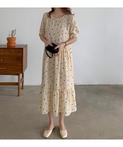 ワンピース レディース 40代 シフォンワンピース 春 夏 プリーツ マキシワンピース 花柄 フレアスカート ドット柄 オシャレ ドレス 50代 30代 お出かけ 大人