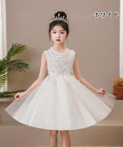 子供ドレス 女の子 ワンピース 子ども服 キッズドレス ロング 七五三 結婚式 お誕生日 可愛い 入園式 チュールドレス ピアノ発表会 ガール コンクール