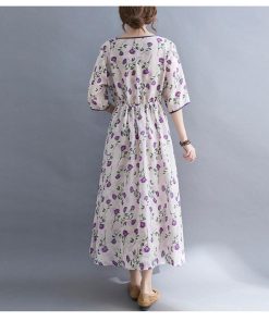 ワンピース レディース 40代 マキシワンピース 春夏 半袖ワンピース 花柄 シフォン Vネック フレアスカート きれいめ 韓国風 30代 ゆったり 50代 20代