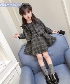 韓国子供服 キッズセットアップ 子とも3点セット 秋冬 女の子 可愛い ベレー帽 帽子贈り おしゃれ チェックセット 子とも服 結婚式 入学式 2色 卒園式