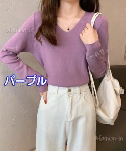 インナー 肌着 レディース Tシャツ 40代 ニット Vネック 長袖 韓国風 秋冬 おしゃれ 大きいサイズ ゆったり 通勤 着痩せ 20代 30代 冷え対策 暖かい 保温