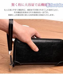 小銭入れ 仕分け ギフト 長財布 ラウンドファスナー メンズ カード入れ多い ストラップ付き 大容量 使いやすい