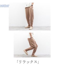 パンツ メンズ 夏 ロング丈 ボトムス ロングパンツ リネンパンツ 綿麻 チノパンツ リラックス 大きいサイズ ゆったり 無地 サルエルパンツ 涼しげ