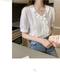 ブラウス レディース きれいめ 40代 春 夏 上品 花 ブラウス 白 シャツ トップス オシャレ 韓国風 Tシャツ 大人 30代 50代