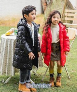 中綿コート キッズ 子供服 女の子 男の子 秋冬 冬服 子供コート アウター 厚手 ダウン風コート キッズコート ロング 防寒 中綿ジャケット フード付き 暖かい