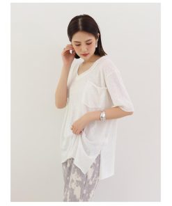 Tシャツ レディース 夏 綿 トップス 40代 半袖 カットソー 新作 大きいサイズ シンプル インナー UVカット 韓国風 20代 おしゃれ 40代 30代 かわいい